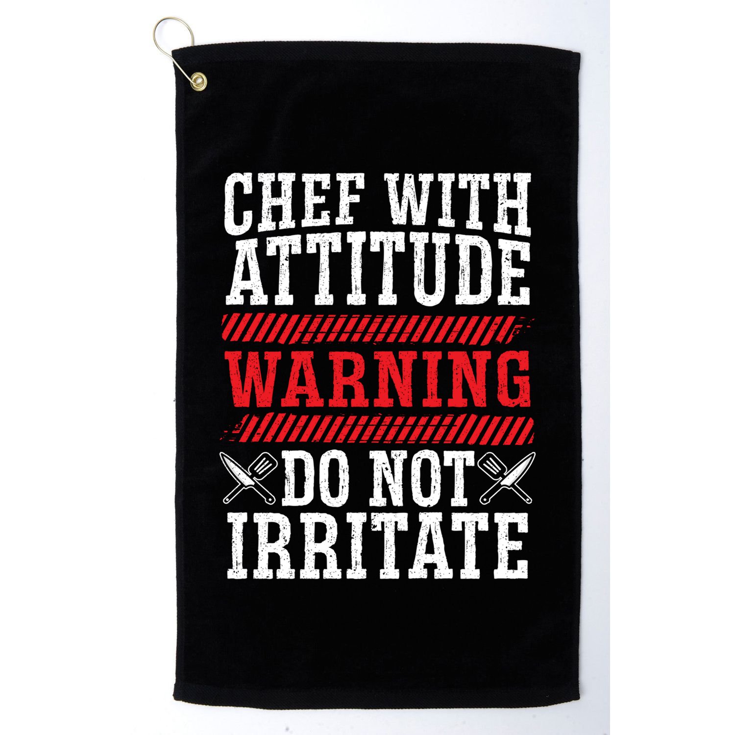 Culinary Badass Distressed Chef Gift Golf Towel