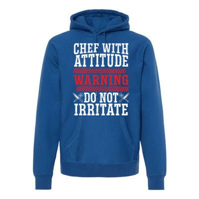 Culinary Badass Distressed Chef Gift Premium Hoodie