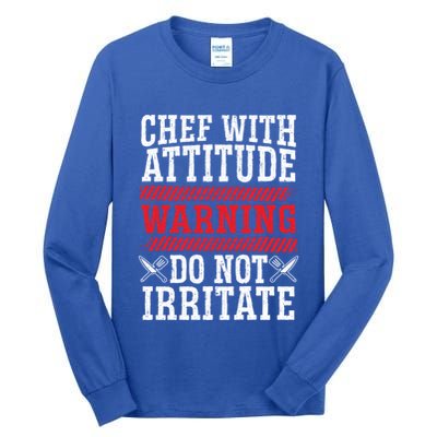 Culinary Badass Distressed Chef Gift Tall Long Sleeve T-Shirt