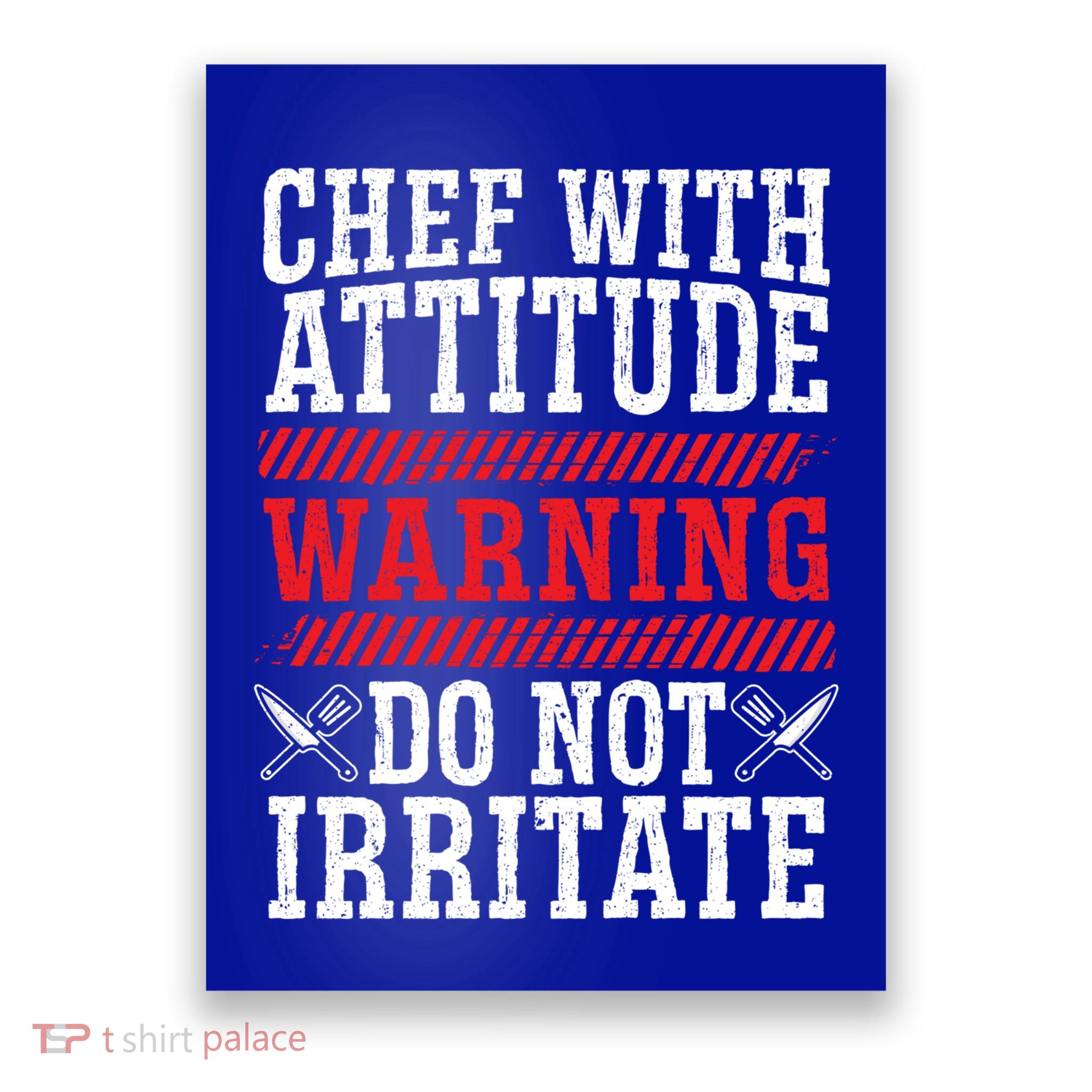 Culinary Badass Distressed Chef Gift Poster