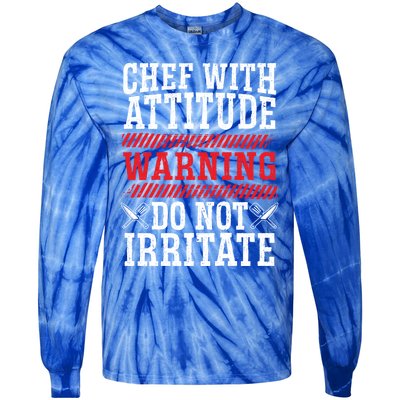 Culinary Badass Distressed Chef Gift Tie-Dye Long Sleeve Shirt