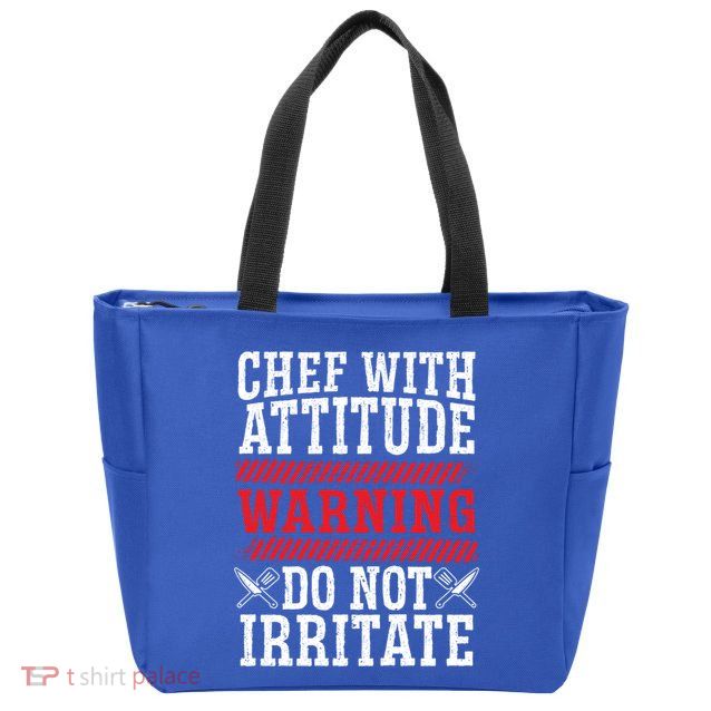 Culinary Badass Distressed Chef Gift Zip Tote Bag