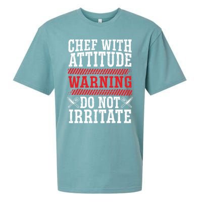 Culinary Badass Distressed Chef Gift Sueded Cloud Jersey T-Shirt