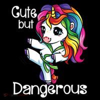 Cute But Dangerous Funny Karate Unicorn Girl T-Shirt