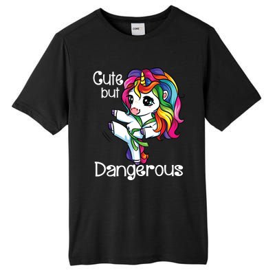 Cute But Dangerous Funny Karate Unicorn Girl Tall Fusion ChromaSoft Performance T-Shirt