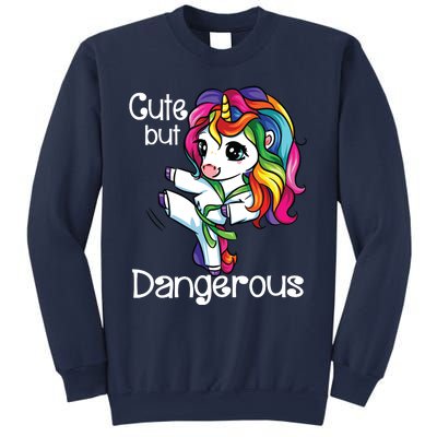 Cute But Dangerous Funny Karate Unicorn Girl Sweatshirt