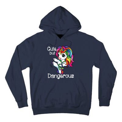 Cute But Dangerous Funny Karate Unicorn Girl Tall Hoodie