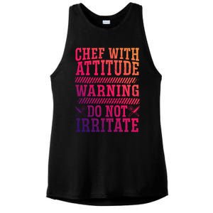 Culinary Badass Distressed Chef Gift Ladies PosiCharge Tri-Blend Wicking Tank