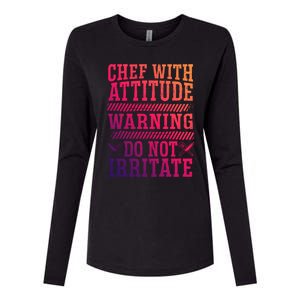 Culinary Badass Distressed Chef Gift Womens Cotton Relaxed Long Sleeve T-Shirt