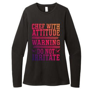 Culinary Badass Distressed Chef Gift Womens CVC Long Sleeve Shirt