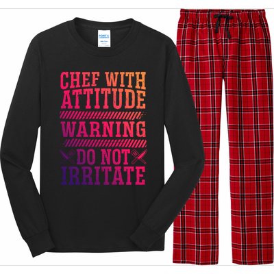 Culinary Badass Distressed Chef Gift Long Sleeve Pajama Set