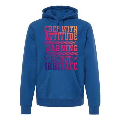 Culinary Badass Distressed Chef Gift Premium Hoodie