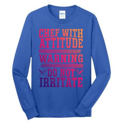 Culinary Badass Distressed Chef Gift Tall Long Sleeve T-Shirt