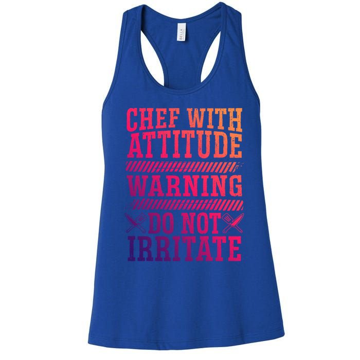 Culinary Badass Distressed Chef Gift Women's Racerback Tank