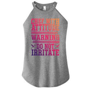 Culinary Badass Distressed Chef Gift Women's Perfect Tri Rocker Tank