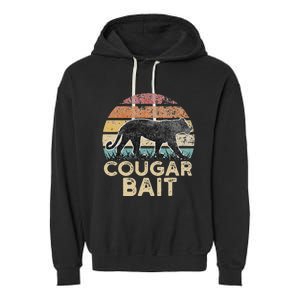 Cougar Bait Dating Humor Sugar Momma Retro Animal Garment-Dyed Fleece Hoodie