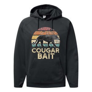 Cougar Bait Dating Humor Sugar Momma Retro Animal Performance Fleece Hoodie