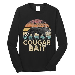 Cougar Bait Dating Humor Sugar Momma Retro Animal Long Sleeve Shirt