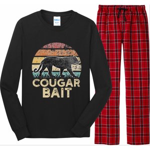 Cougar Bait Dating Humor Sugar Momma Retro Animal Long Sleeve Pajama Set