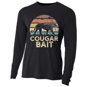 Cougar Bait Dating Humor Sugar Momma Retro Animal Cooling Performance Long Sleeve Crew