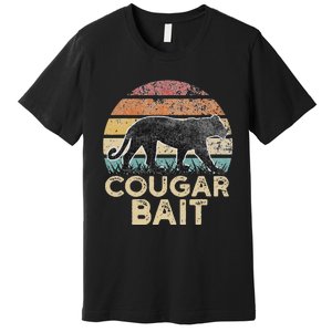 Cougar Bait Dating Humor Sugar Momma Retro Animal Premium T-Shirt