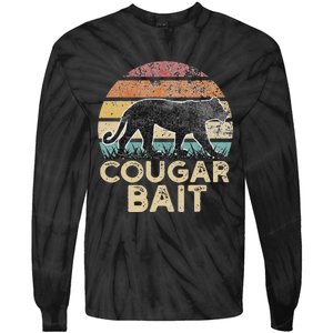 Cougar Bait Dating Humor Sugar Momma Retro Animal Tie-Dye Long Sleeve Shirt