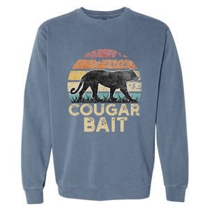 Cougar Bait Dating Humor Sugar Momma Retro Animal Garment-Dyed Sweatshirt