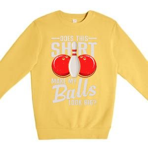 Cool Bowling Design For Bowling Ball Sport Bowler Premium Crewneck Sweatshirt