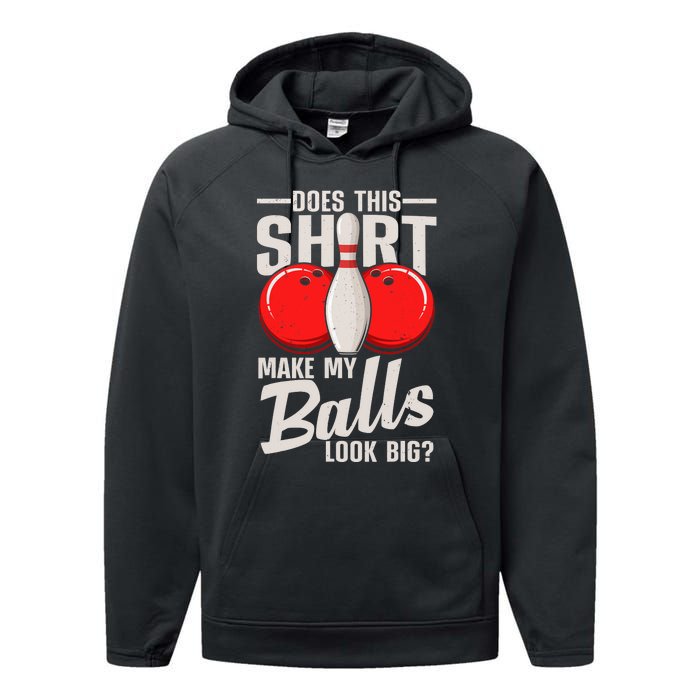 Cool Bowling Design For Bowling Ball Sport Bowler Performance Fleece Hoodie