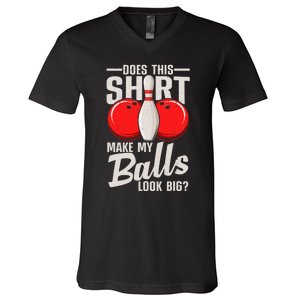 Cool Bowling Design For Bowling Ball Sport Bowler V-Neck T-Shirt