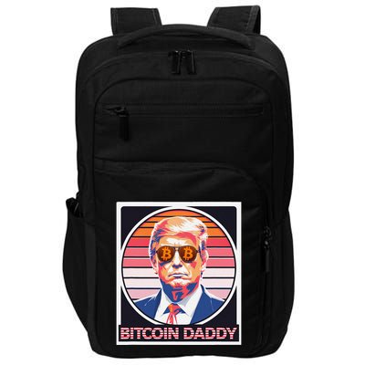 Cute Bitcoin Daddy Trump Crypto King Internet Money Mining Impact Tech Backpack
