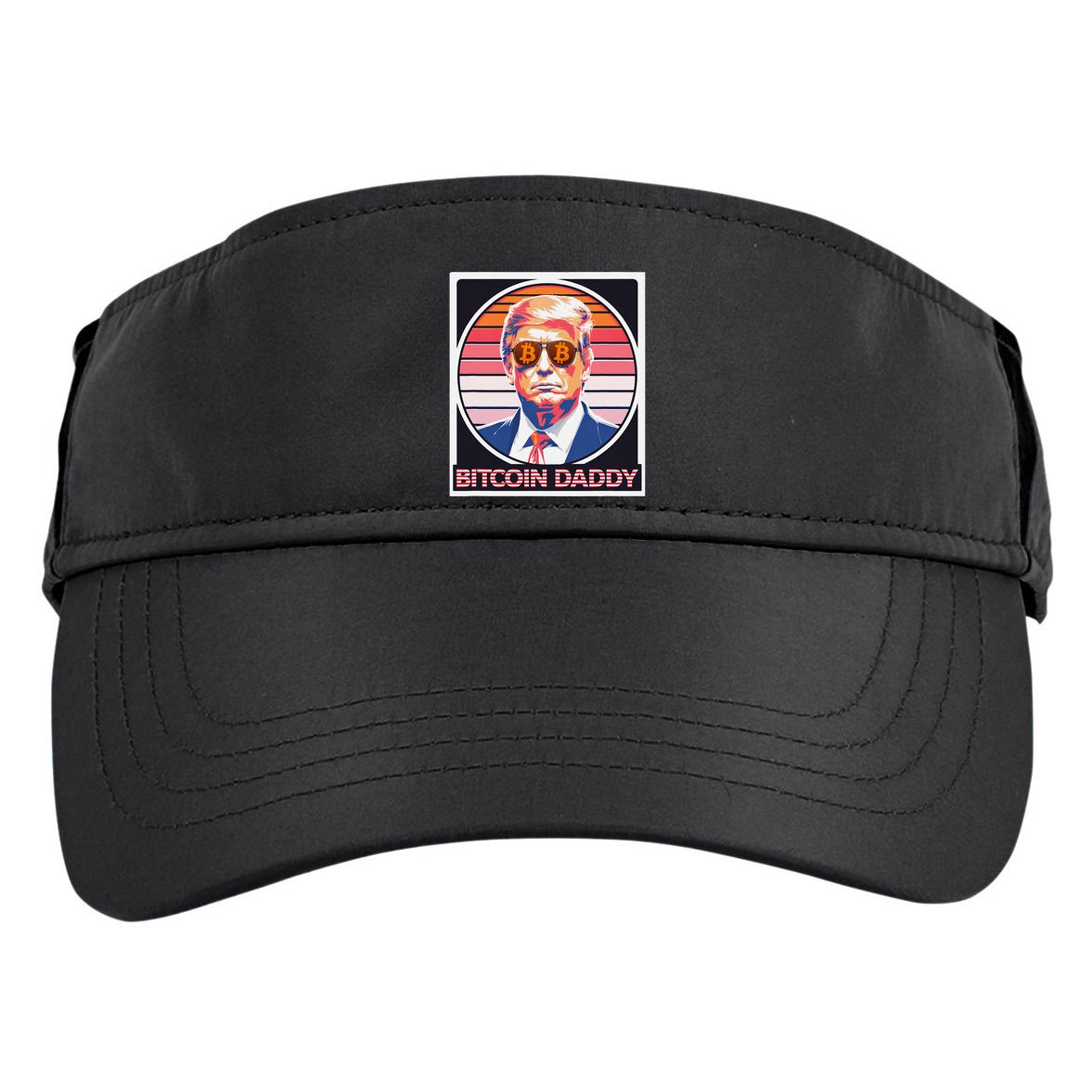 Cute Bitcoin Daddy Trump Crypto King Internet Money Mining Adult Drive Performance Visor