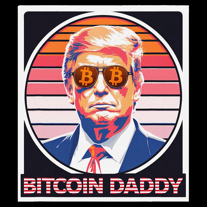 Cute Bitcoin Daddy Trump Crypto King Internet Money Mining 16 in Basic Backpack
