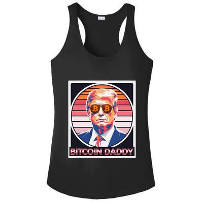 Cute Bitcoin Daddy Trump Crypto King Internet Money Mining Ladies PosiCharge Competitor Racerback Tank