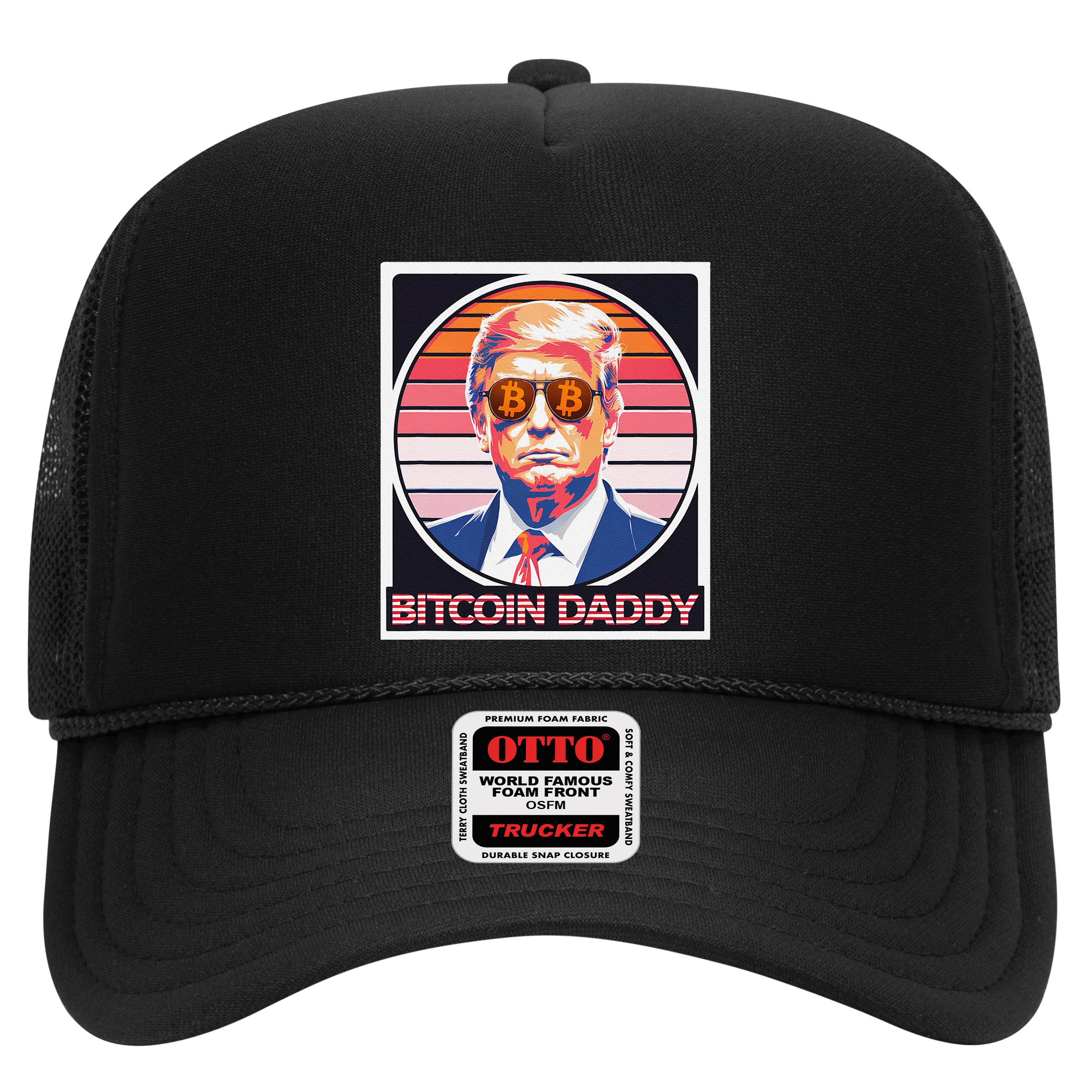 Cute Bitcoin Daddy Trump Crypto King Internet Money Mining Hat
