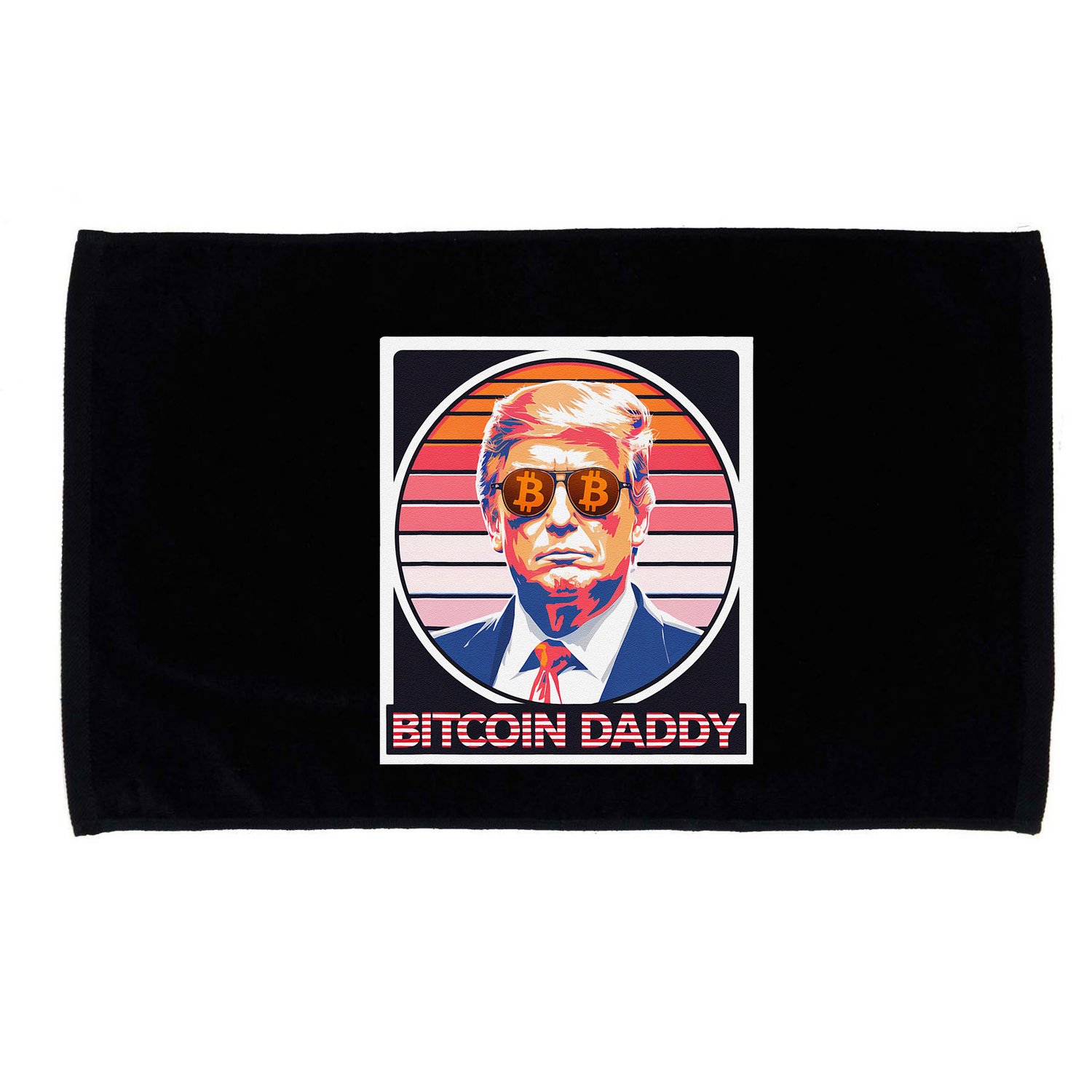 Cute Bitcoin Daddy Trump Crypto King Internet Money Mining Microfiber Hand Towel