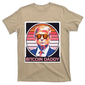 Cute Bitcoin Daddy Trump Crypto King Internet Money Mining T-Shirt