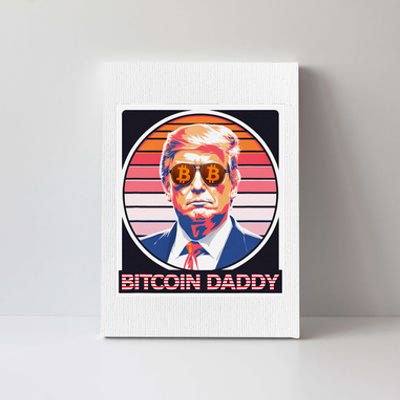 Cute Bitcoin Daddy Trump Crypto King Internet Money Mining Canvas