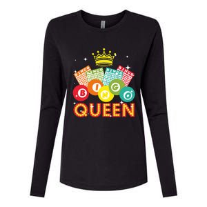 Cute Bingo Designs For Women Mom Bingo Lovers Casino Players Womens Cotton Relaxed Long Sleeve T-Shirt