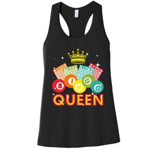 Cute Bingo Designs For Women Mom Bingo Lovers Casino Players Women's Racerback Tank