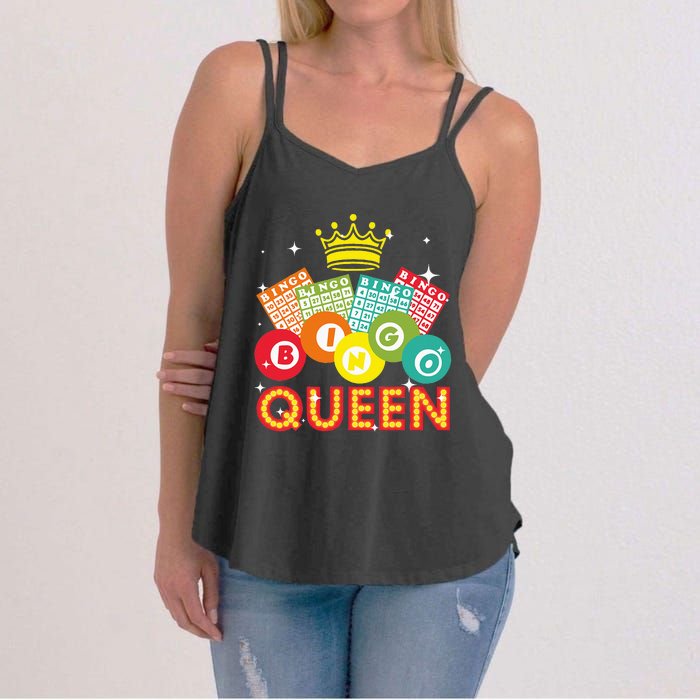 Cute Bingo Designs For Women Mom Bingo Lovers Casino Players Women's Strappy Tank