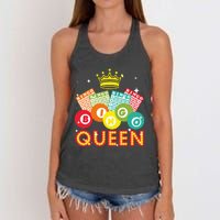 Cute Bingo Designs For Women Mom Bingo Lovers Casino Players Women's Knotted Racerback Tank