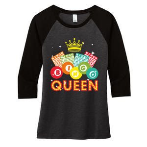 Cute Bingo Designs For Women Mom Bingo Lovers Casino Players Women's Tri-Blend 3/4-Sleeve Raglan Shirt