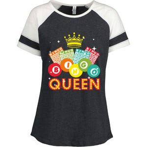 Cute Bingo Designs For Women Mom Bingo Lovers Casino Players Enza Ladies Jersey Colorblock Tee