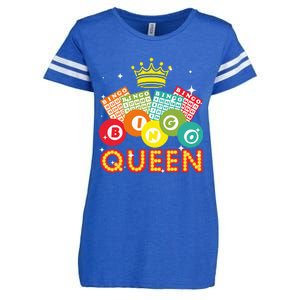 Cute Bingo Designs For Women Mom Bingo Lovers Casino Players Enza Ladies Jersey Football T-Shirt