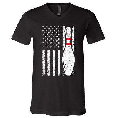 Cool Bowling Design For Women Bowler Bowling Pin Sport V-Neck T-Shirt