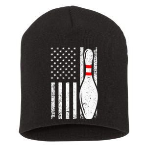 Cool Bowling Design For Women Bowler Bowling Pin Sport Short Acrylic Beanie