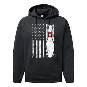 Cool Bowling Design For Men Women Bowler Bowling Pin Sport Performance Fleece Hoodie