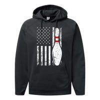 Cool Bowling Design For Men Women Bowler Bowling Pin Sport Performance Fleece Hoodie