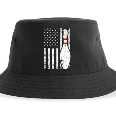 Cool Bowling Design For Men Women Bowler Bowling Pin Sport Sustainable Bucket Hat